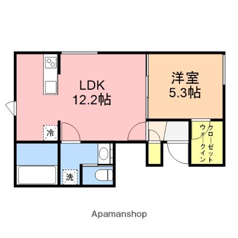 RENARE鐙 RE2(1LDK/1階)の間取り写真