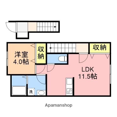 CLAIRE MOTOMACHI(1LDK/2階)の間取り写真