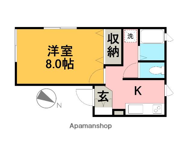 シュトラール(1K/1階)の間取り写真