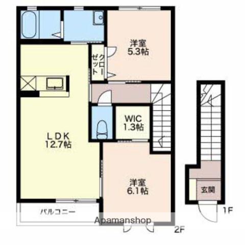 アーバンスクエアC棟(2LDK/2階)の間取り写真