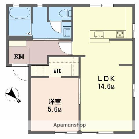 ファミール(1LDK/2階)の間取り写真