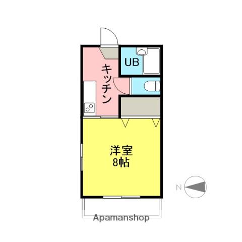 アーバンスクエア(1K/2階)の間取り写真