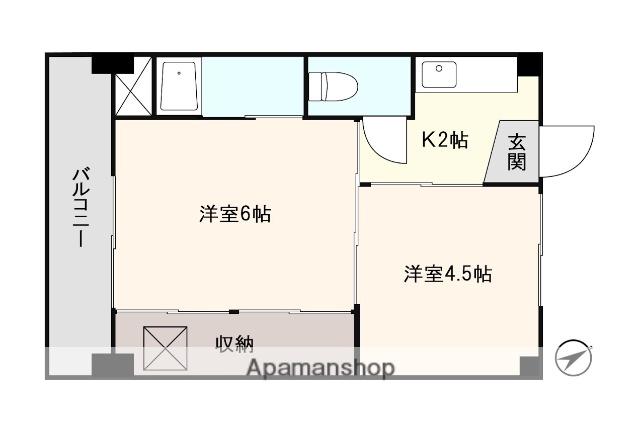 アシスト上越マンションⅠ(2K/2階)の間取り写真