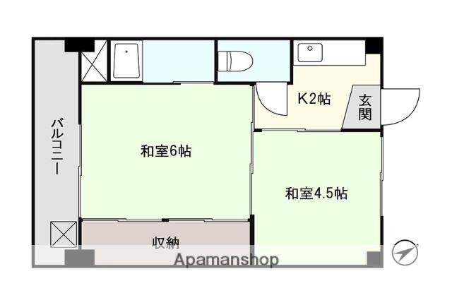 アシスト上越マンションⅠ(2K/2階)の間取り写真