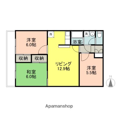 GRAND FEEL(3LDK/3階)の間取り写真