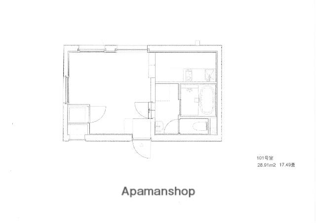 M・MICASA(1K/1階)の間取り写真