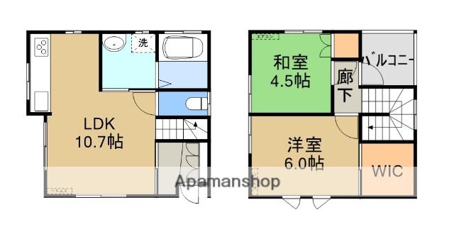 妙高はねうまライン 上越妙高駅 徒歩8分 2階建 築10年(2LDK)の間取り写真
