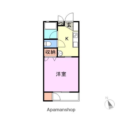 フレンドパレス(1K/1階)の間取り写真