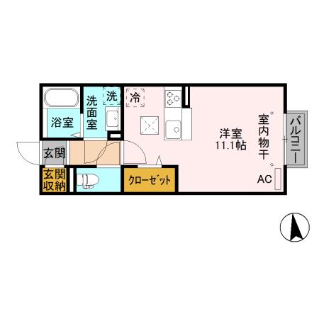 アステール寺町(ワンルーム/1階)の間取り写真