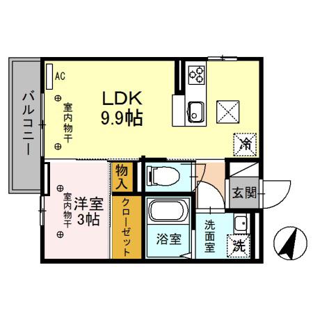 さくらガーデンⅡ(1LDK/1階)の間取り写真