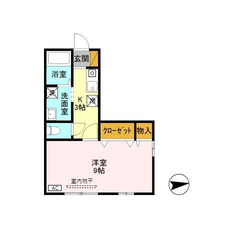 リビハウス(1K/1階)の間取り写真