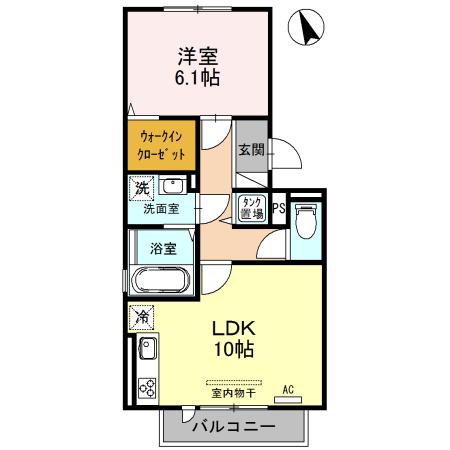 プレアセーナ南川(1LDK/2階)の間取り写真