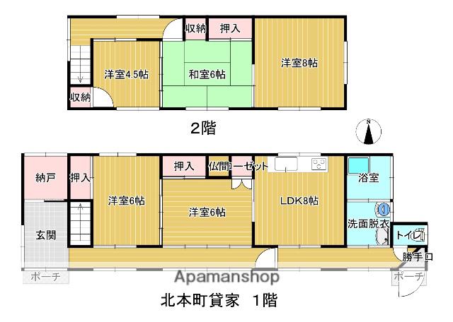 妙高はねうまライン 高田駅(新潟) 徒歩20分 2階建 築56年(4DK)の間取り写真