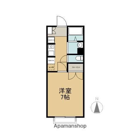 テラロッサ(1K/1階)の間取り写真