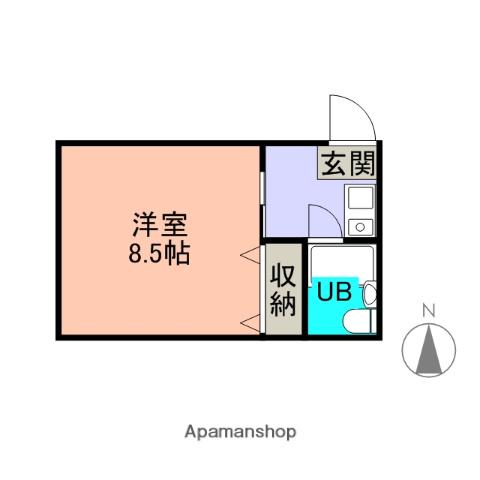 サリリハイツ(1K/1階)の間取り写真