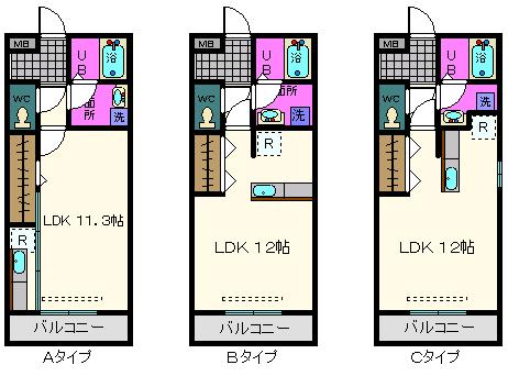 エル・スリー石橋(ワンルーム/2階)の間取り写真