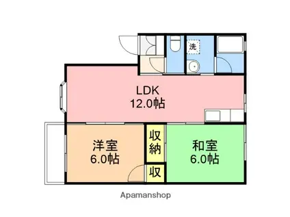 ローレルコート中山A(2LDK/2階)の間取り写真