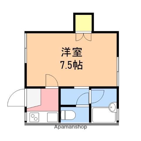 シェルイシヤマ(1K/1階)の間取り写真