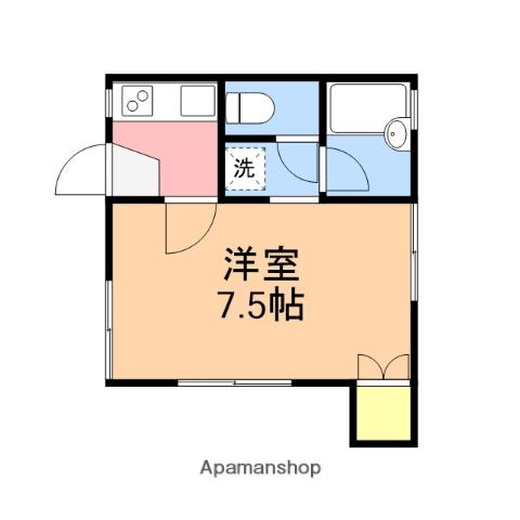 シェルイシヤマ(1K/1階)の間取り写真