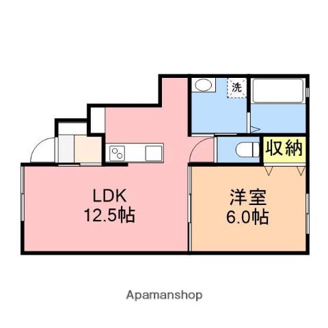 アリエッタ(1LDK/1階)の間取り写真