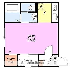 KACC213柳原(ワンルーム/1階)の間取り写真