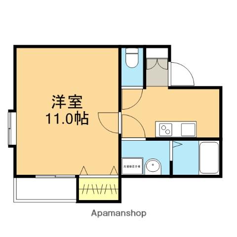 BUENA関屋堀割(1K/2階)の間取り写真