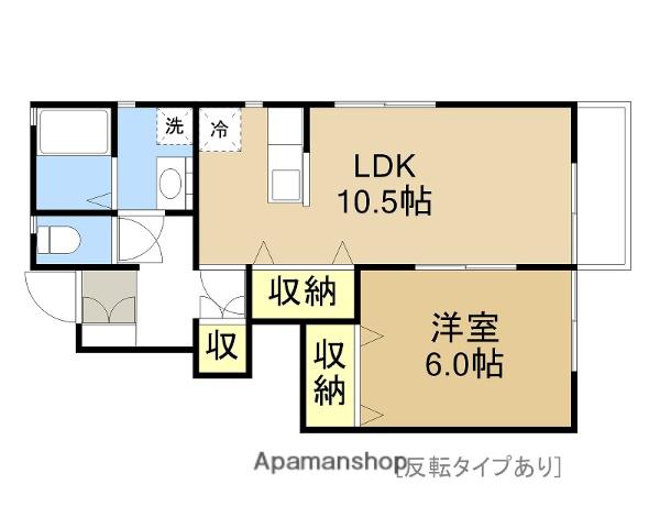 プラセールパーム(1LDK/2階)の間取り写真
