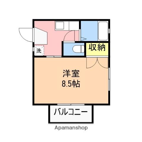 サンセール(1K/1階)の間取り写真