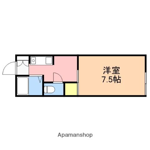 ソレイユ(1K/2階)の間取り写真
