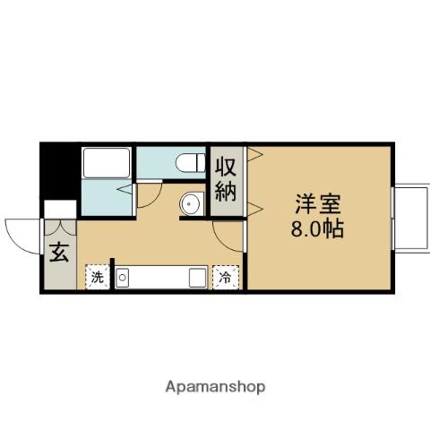 メゾンラメール(1K/2階)の間取り写真