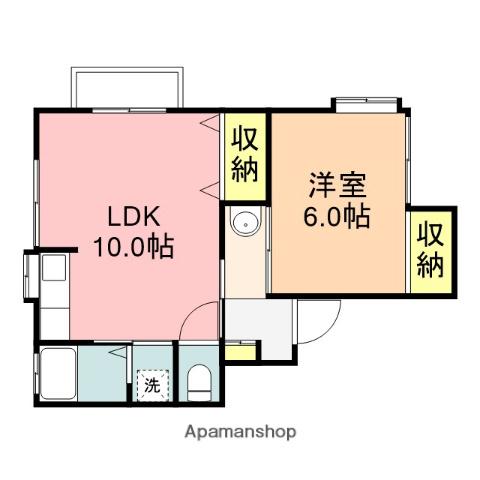 メゾンテラオ(1LDK/2階)の間取り写真
