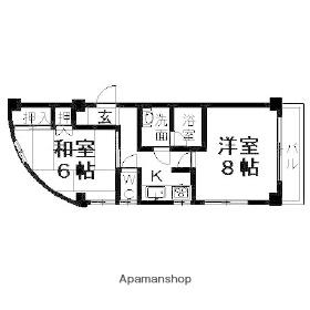 ハイツCHITOSE(2K/1階)の間取り写真