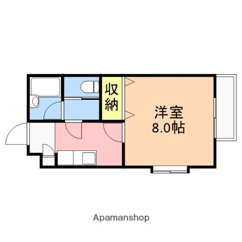 エポック坂井(1K/2階)の間取り写真