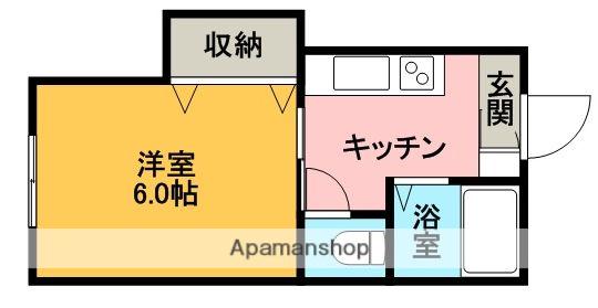 コーポ栄(1K/1階)の間取り写真