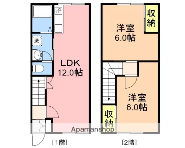 スカイタウンC棟(2LDK/1階)の間取り写真