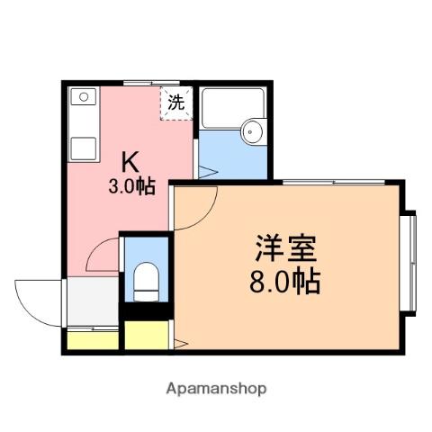 コーポクィーンズ(1K/2階)の間取り写真