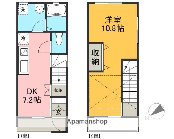 ローズマリー(1DK/1階)の間取り写真