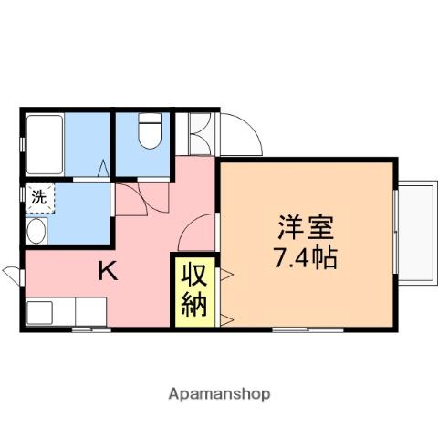 ショコア小新(1K/1階)の間取り写真