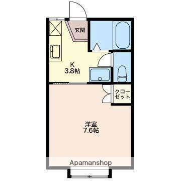 コーポ小針(1K/3階)の間取り写真