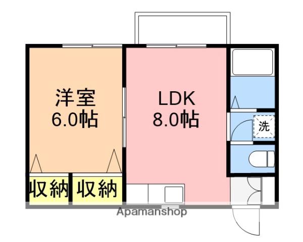 ドルチェ・ヴィータ(1LDK/2階)の間取り写真