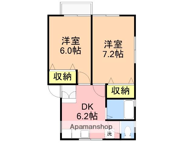ファミール蔵(2DK/1階)の間取り写真