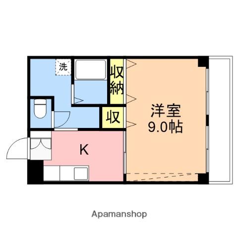 メゾンカフカス(1K/3階)の間取り写真