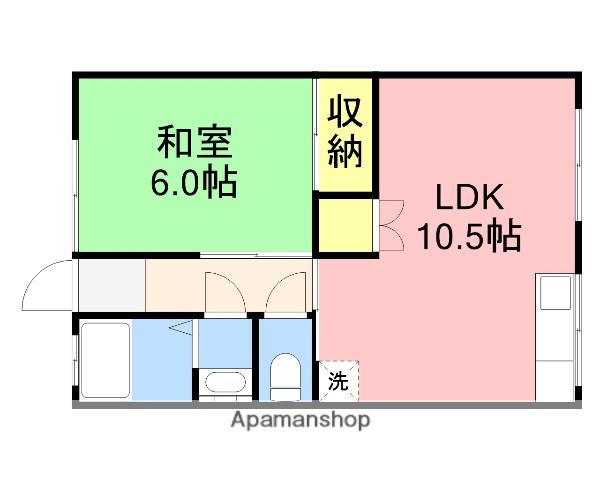 コーポ八龍(1LDK/1階)の間取り写真