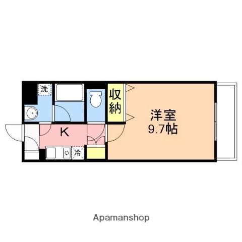 ボナール浜松 ウエスト館(1K/1階)の間取り写真