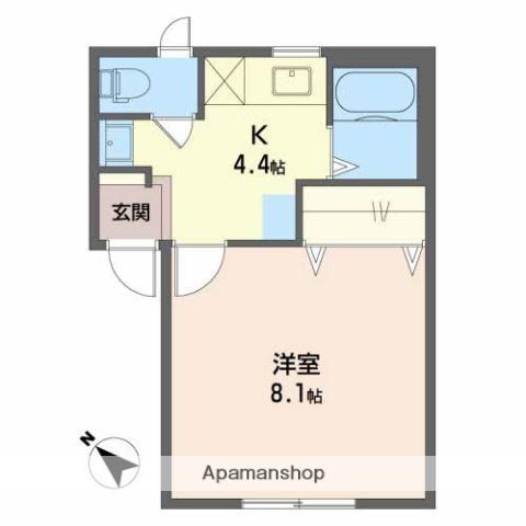 メゾンコンフォート(1K/2階)の間取り写真
