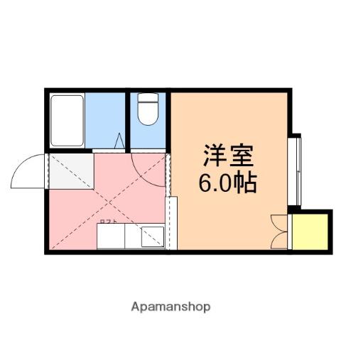 メゾン・ド・ジュアン(ワンルーム/2階)の間取り写真