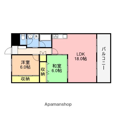 リバティープラザ青山(2LDK/3階)の間取り写真