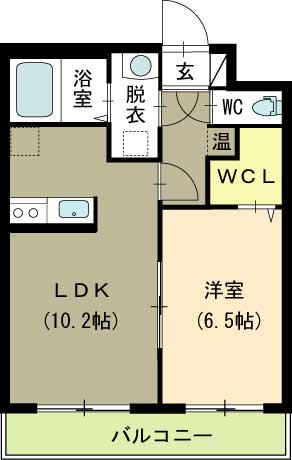 アヴァンティ(1LDK/1階)の間取り写真