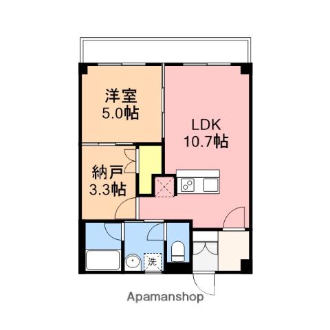 みずき野ファーストハイツ(1SLDK/3階)の間取り写真