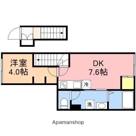 ROUAGE関屋(1DK/2階)の間取り写真